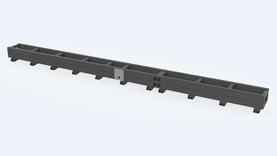 Steel Tube Laser Cutter Machine bed