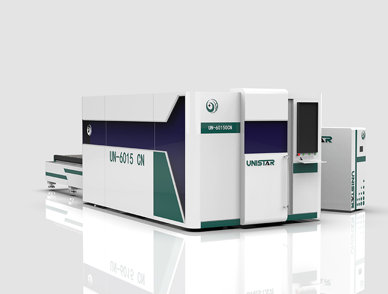 Enclosed fiber laser cutting machine