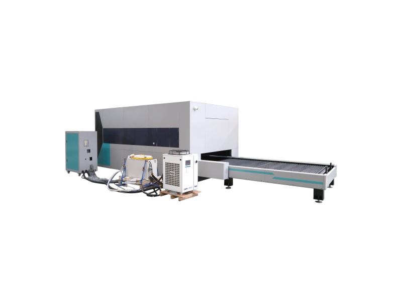 12000W/20000W full cover fiber laser cutting machine with exchange table