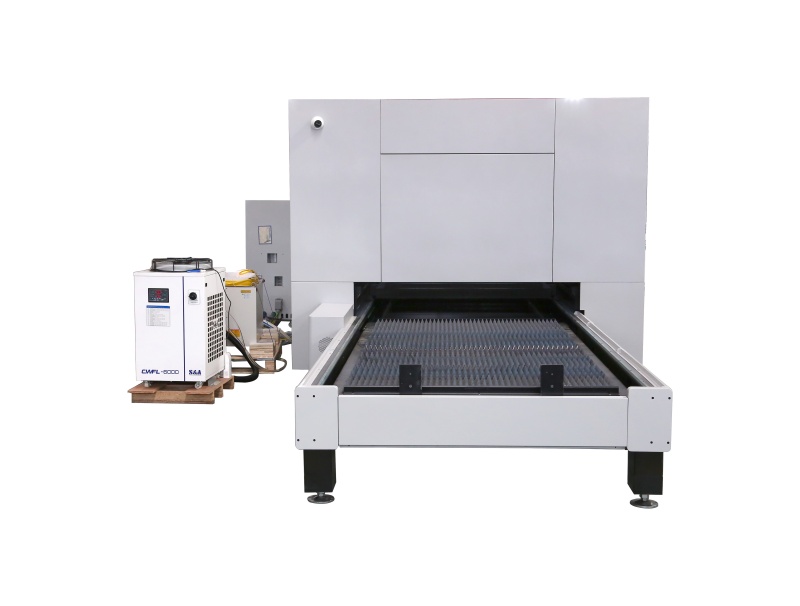 12000W/20000W full cover fiber laser cutting machine with exchange table